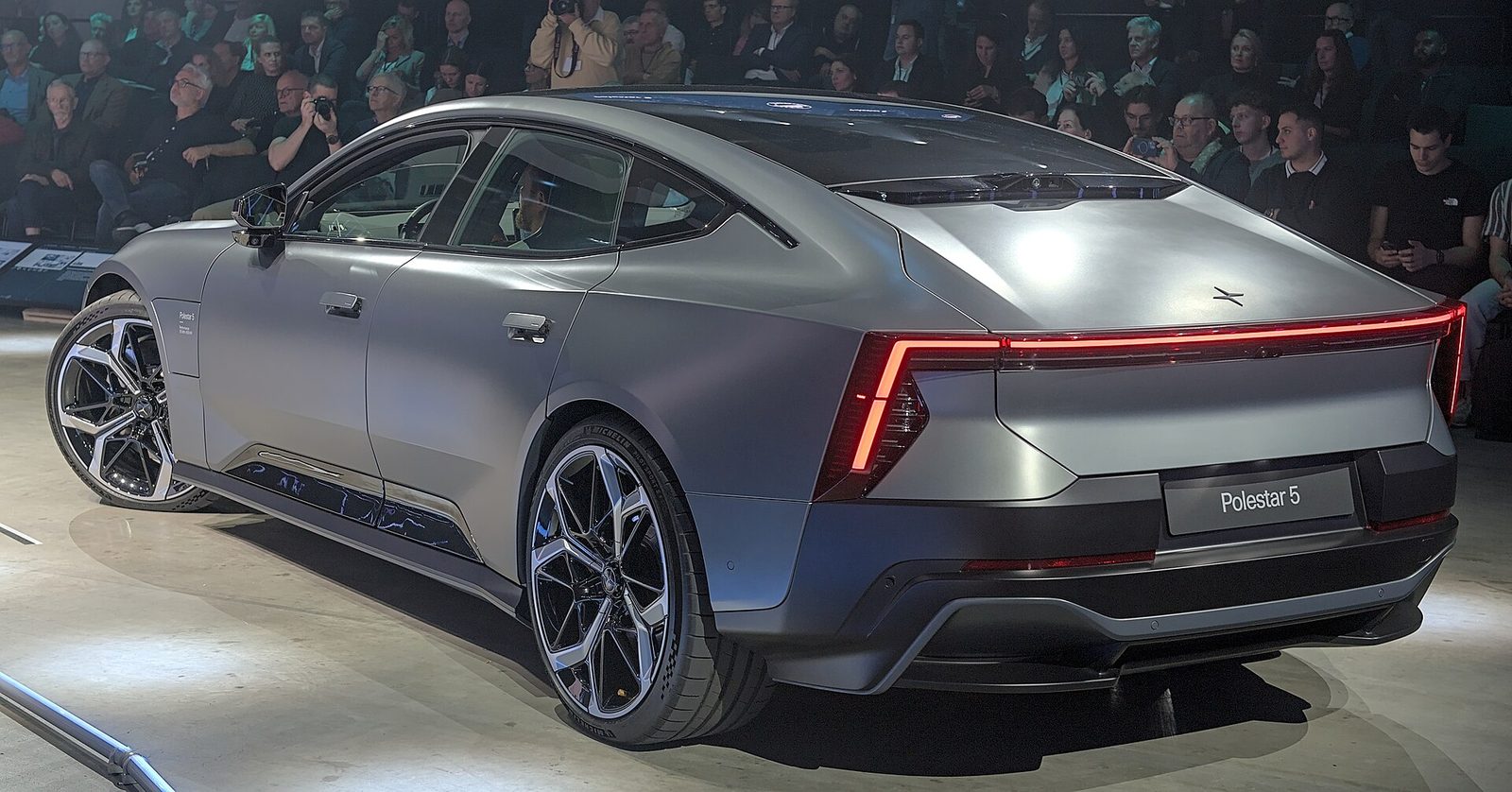 Polestar 5 — photo by Alexander Migl, CC BY-SA 4.0, via Wikimedia Commons